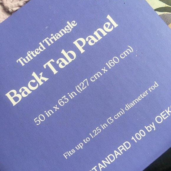 2 IRIS LAVENDER Wild Sage Tufted Triangle 63"L x 50"W Rod Pocket Window Curtains - Picture 4 of 7